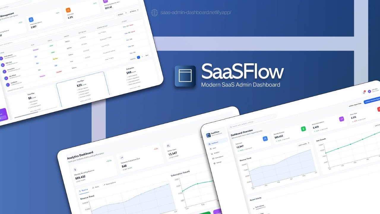 Modern SAAS Admin Dashboard